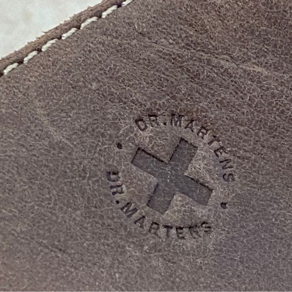 Dr Martens Una Brown Leather Chunky Heel Platform Clog Mule Shoe Sz 9 - Picture 8 of 16